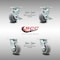 Service Caster 5 Inch SS Thermoplastic Caster Set with Roller Bearing 4 Swivel Lock 2 Brake SCC SCC-SS30S520-TPRRD-TLB-BSL-2-BSL-2 - alternate 3